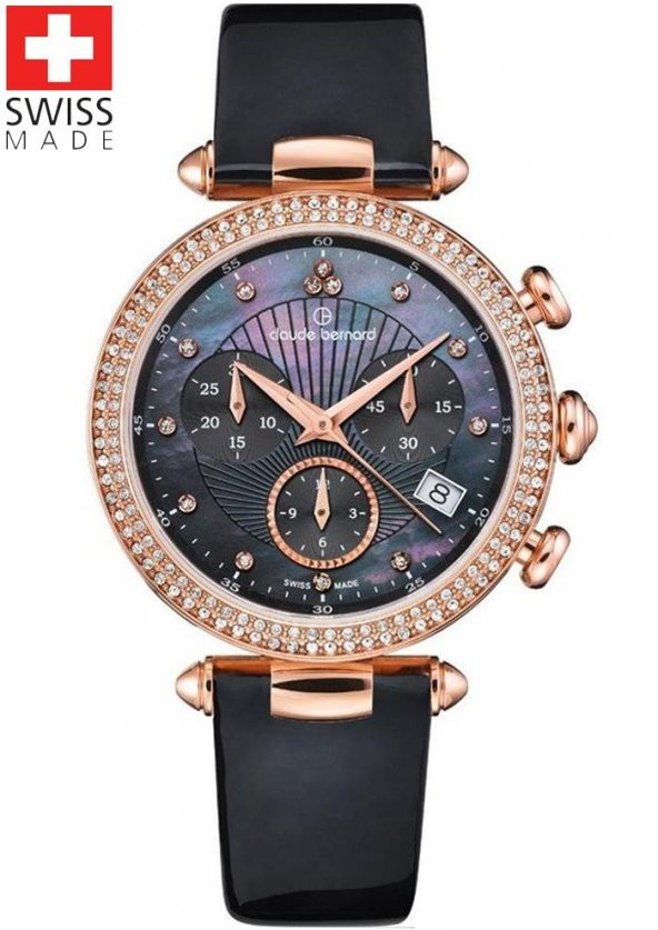 Claude Bernard 10230.37R.NANR CLASSIC CHRONOGRAPH Bayan Kol Saati ürün görseli 1