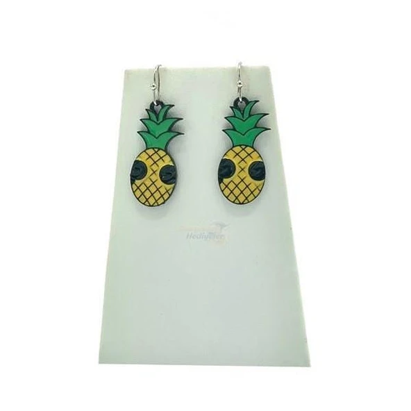Renkli Metal Ananas Küpe No.2 ürün görseli 1