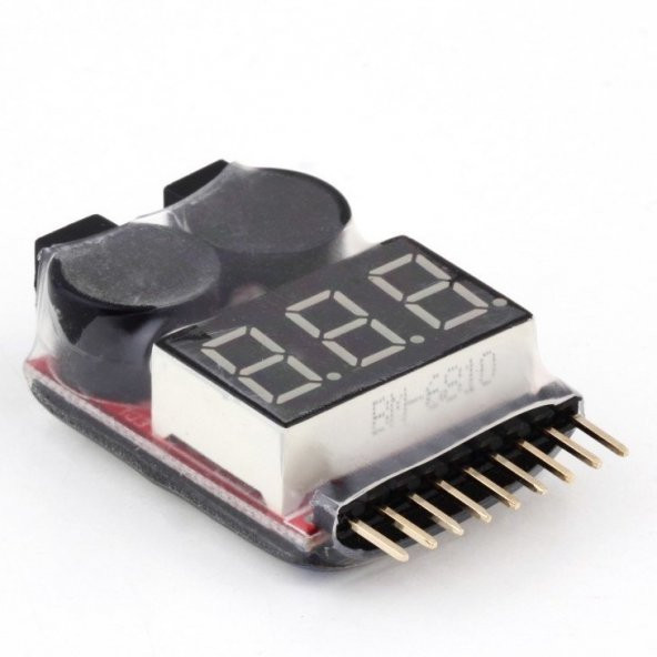 Lipo Seviye Ölçer ve Alarm Modülü 1-8S Lipo Pil Ölçüm Cihazı ürün görseli 1