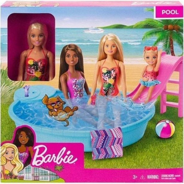 Barbie Ve Havuzu Oyun Seti GHL91 ürün görseli 1