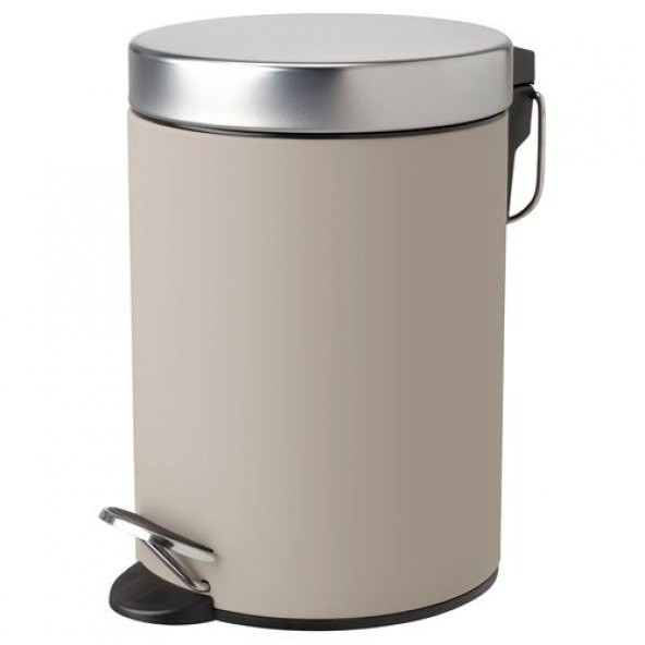 Çöp Kutusu Bej , MeridyenDukkan  24 cm Banyo Çöp Kutusu ürün görseli 1