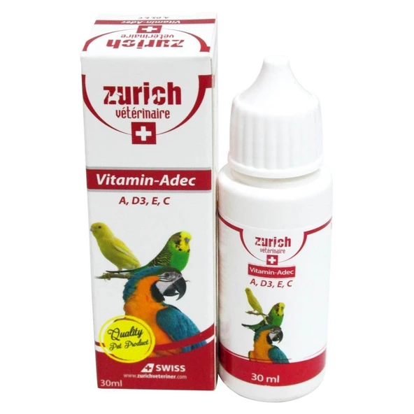 Zurich Veterinaire ADEC Kuş vitamini 30ML ürün görseli 1