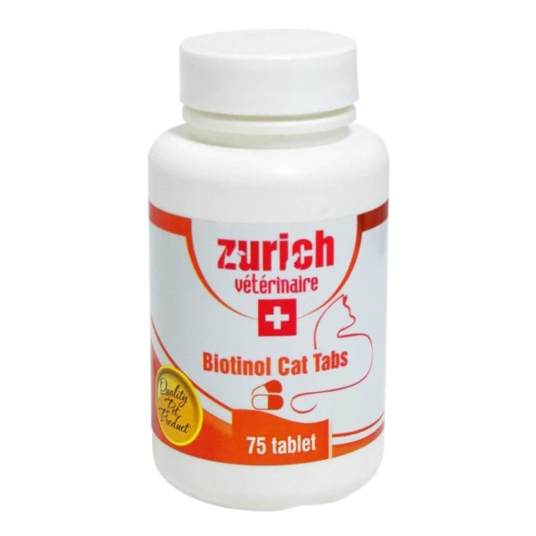Zurich Veterinaire Tüy Döküm Önleyici Biotin 75 Tablet ürün görseli 1