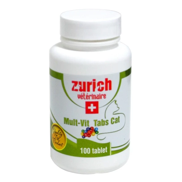 Zurich Veterinaire Kedi Multivitamin 100 Tablet ürün görseli 1