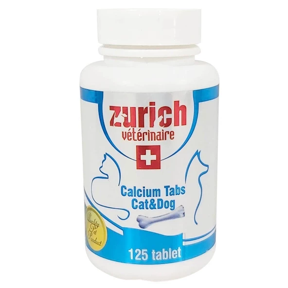 Zurich Veterinaire Kedi & Köpek Kalsiyum 125 Tablet ürün görseli 1
