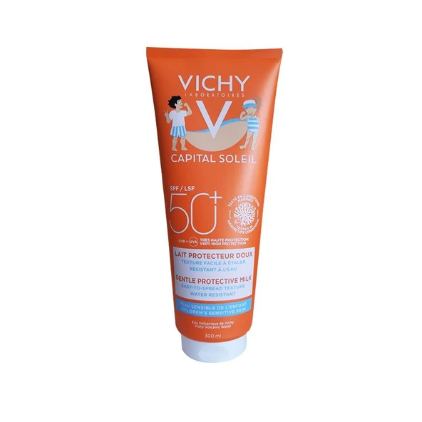 Vichy Capital Soleil SPF 50+ Çocuklar İçin Yüz ve Vücut Güneş Sütü 300 ml ürün görseli 1