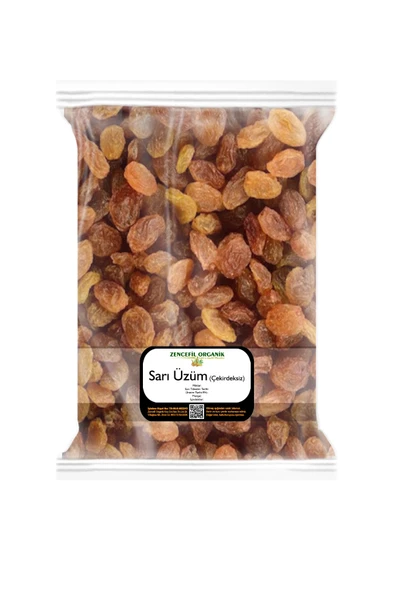 Çekirdeksiz Sarı Üzüm Kurusu 1 Kg. Üzüm Kurusu Sarı Çekirdeksiz Üzüm 1000 Gr. ürün görseli 1