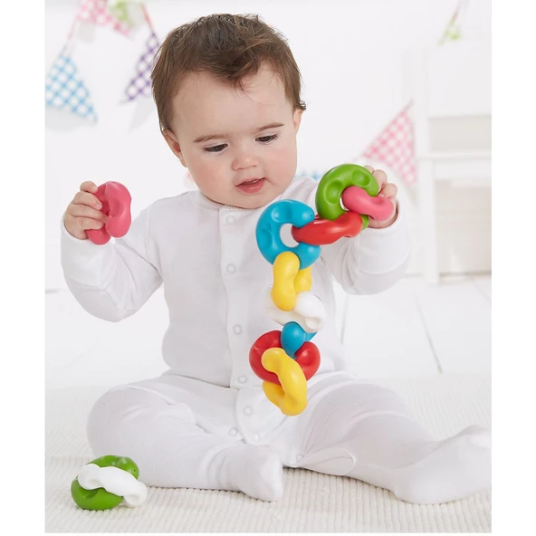 Renkli Zincir Bebek Legosu Montessori Oyuncağı ürün görseli 1