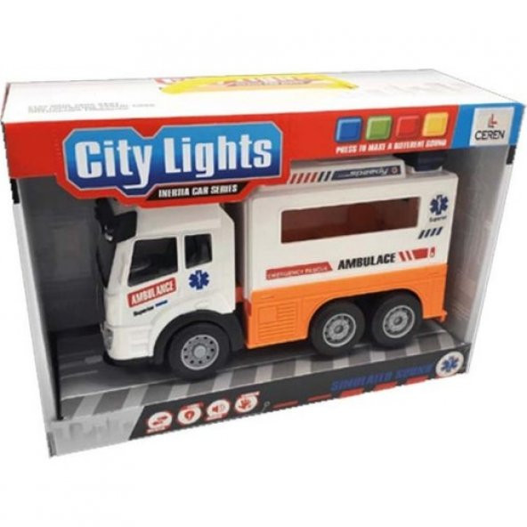 Ctoy Işıklı Ve Sesli Ambulans Kamyon 89-207B ürün görseli 1