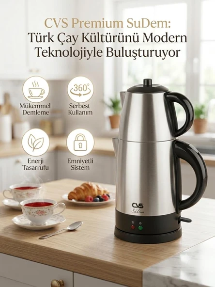 CVS DN 91128 SuDem Elektrikli Çay Makinesi ürün görseli 1