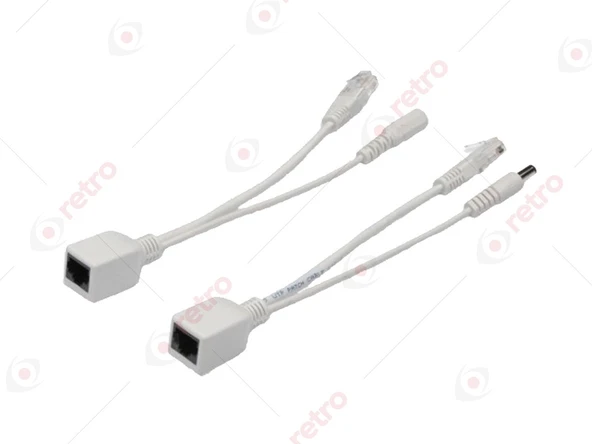 Erkek Dişi 2li Poe Aparat Set (Beyaz) Poe Çevirici ürün görseli 1