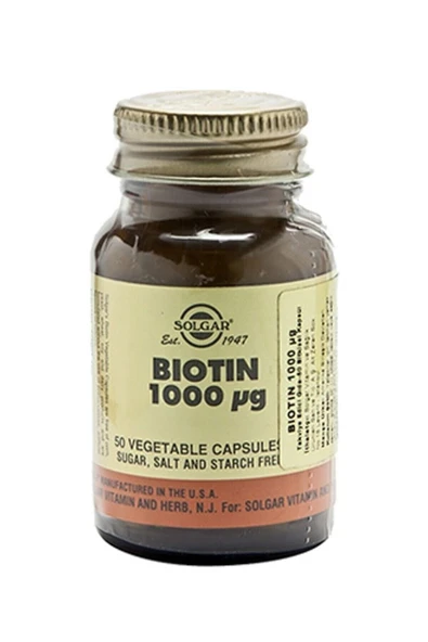 Solgar Biotin 1000 mcg 50 Kapsül - Resim 3