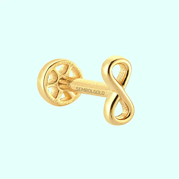 Altın Sonsuzluk Tragus Piercing 14 Ayar ürün görseli 1