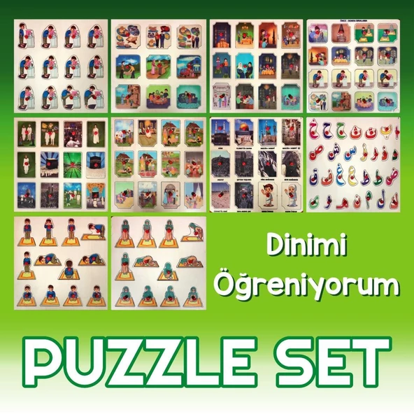 DİNİMİ ÖĞRENİYORUM PUZZLE 10’LU SET - Resim 3