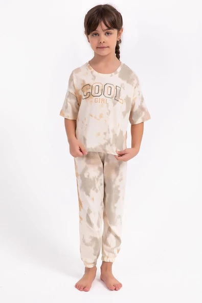 Arnetta 1808 Cool Girl Fildişi Salaş Kız Çocuk Pijama Takımı ürün görseli 1