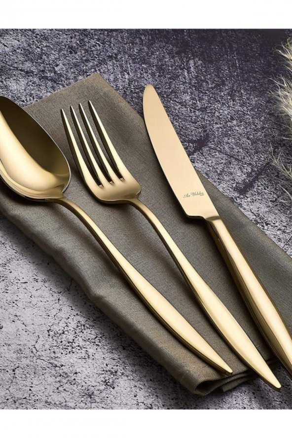 Aryıldız Elegant Gold Pvd 24 Parça Çatal Kaşık Bıçak Takımı ürün görseli 1