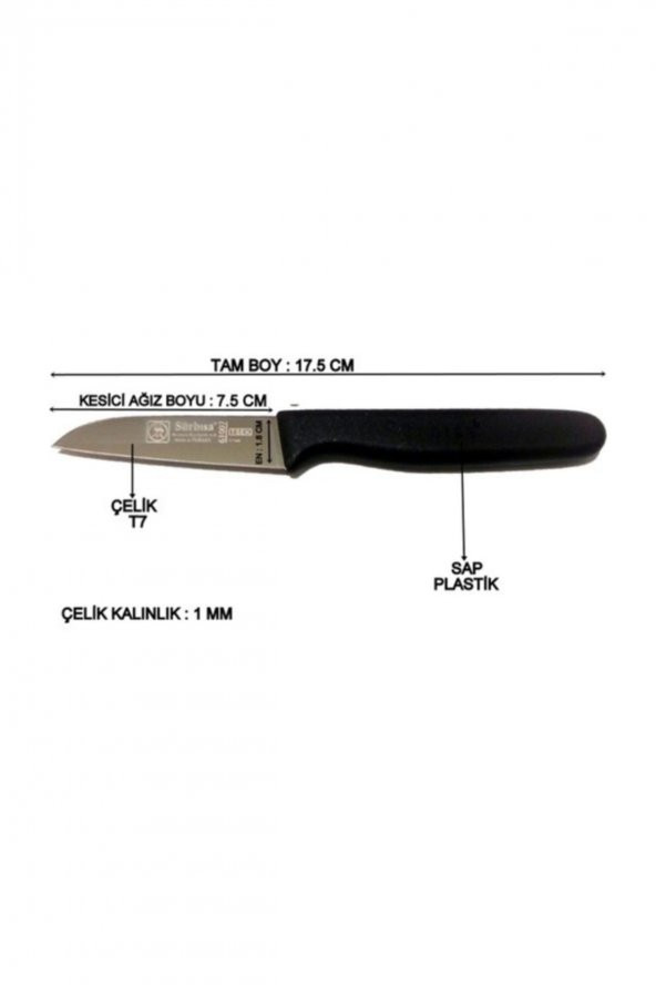 SÜRBİSA 61007 MEYVE BIÇAĞI (6lı) - Resim 2