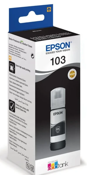 EPSON 103 ECOTANK SİYAH ŞİŞE MÜREKKEP (C13T00S14A) ürün görseli 1