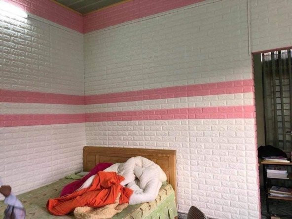 Renkli Duvarlar Kız Çocuk ve Yatak Odası Pembe Yapışkanlı Panel 3D Duvar Kağıdı ürün görseli 1
