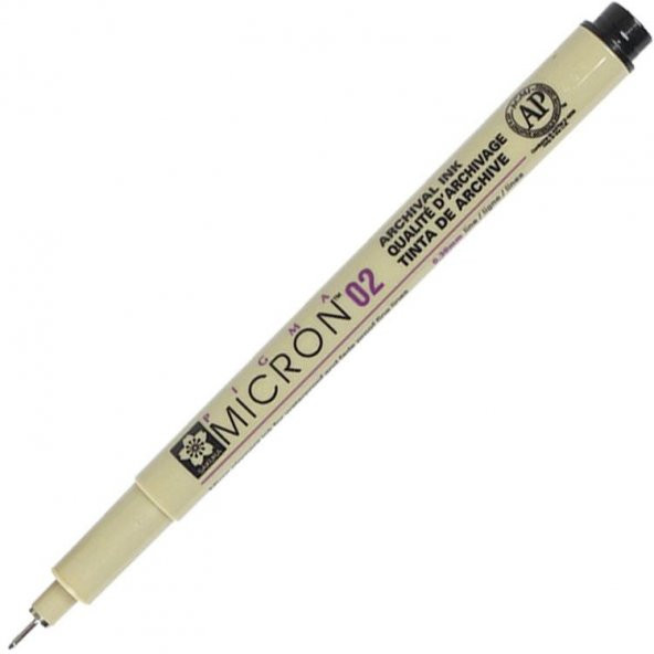 SAKURA PIGMA MICRON 02 SİYAH 0.3 MM ürün görseli 1