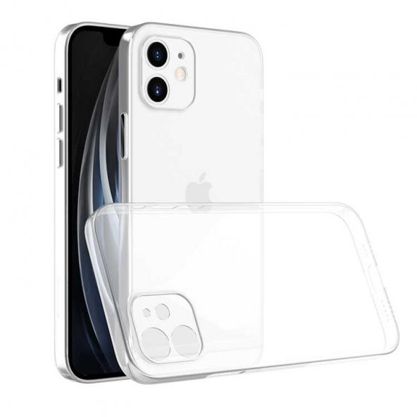 iPhone 12 Kılıf Şeffaf Lüx Sade Tasarım Blok ürün görseli 1