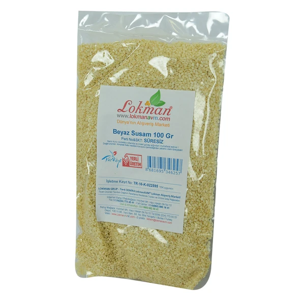LokmanAVM Susam Beyaz 100 Gr Paket - Resim 4