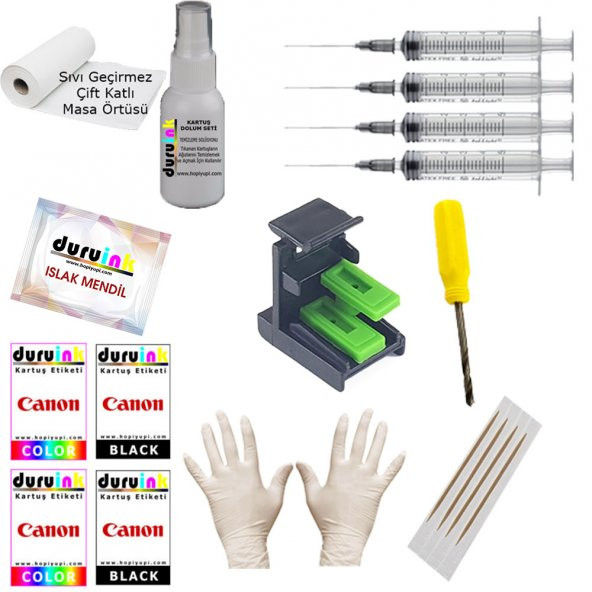 CANON MG2150 MG2250 MG2255 KARTUŞ MÜREKKEP DOLUM SETİ 4X100ML (PG 540 CL 541) RENK Non Oem ürün görseli 1