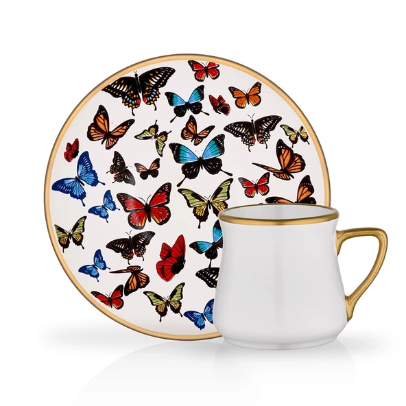 Glore Türk Kahvesi Fincanı 6lı Butterfly ürün görseli 1