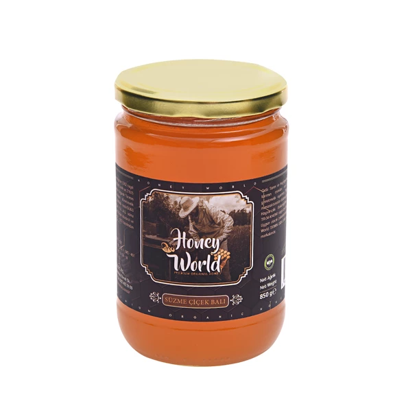 Honey World Organik Süzme Çiçek Balı  850 Gr ürün görseli 1