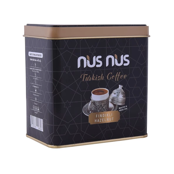 Nusnus Fındıklı Türk Kahvesi 250 Gr Metal Kutu ürün görseli 1