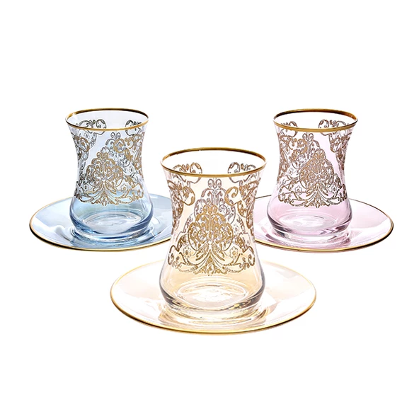 Decorium Çay Takımı Kulpsuz 12 Prc Viola Ab 3 Renk Ars 719 M00719 ürün görseli 1