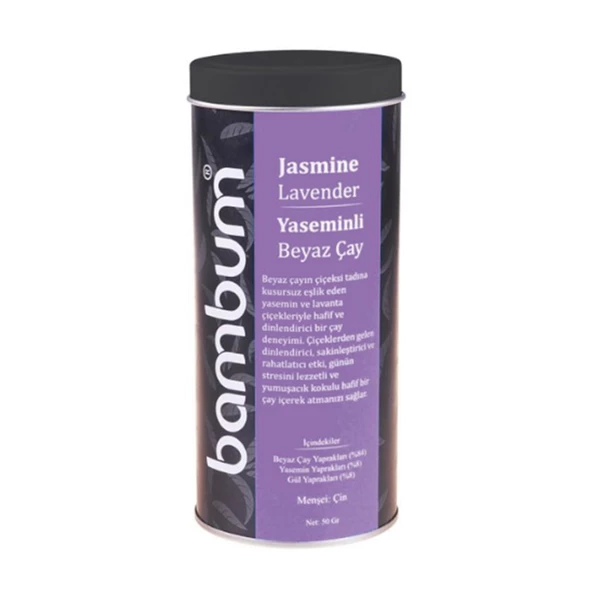 Bambum Jasmine Lavender - Yasemin Ve Lavantalı Beyaz Çay ürün görseli 1