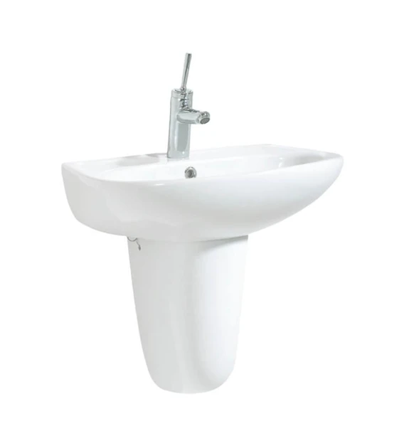 Creavit Pitta 45x55 cm Batarya Delikli Lavabo +Sedef Yarım Ayak ürün görseli 1