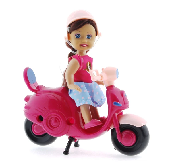 Cute Doll Mini Bebek ve Mor Vespa - Resim 2