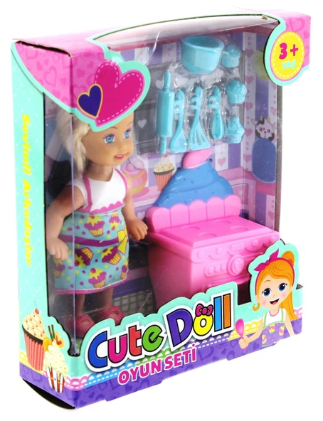 Cute Doll Mini Bebek Mutfak Oyun Seti - Resim 2
