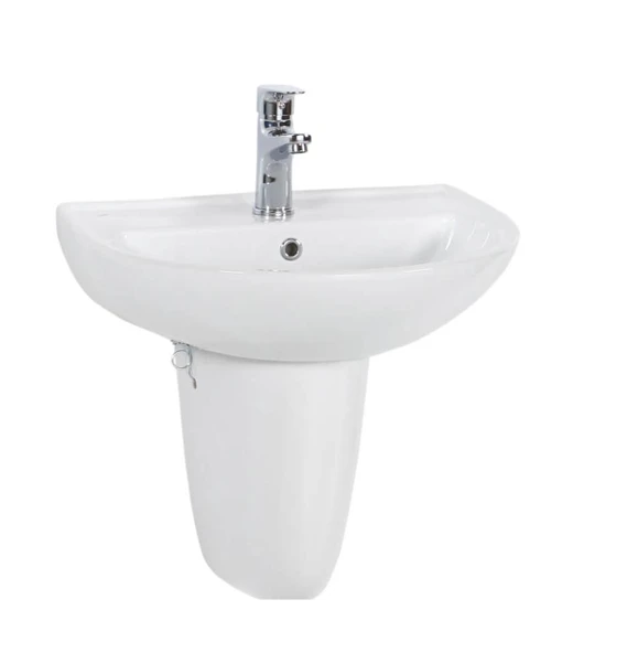 Creavit 40x50 cm Batarya Delikli Lavabo + Yarım Ayak CRV.SET0000.003 ürün görseli 1