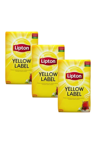 Lipton Yellow Label Dökme Çay 1000 gr X 3 Adet ürün görseli 1