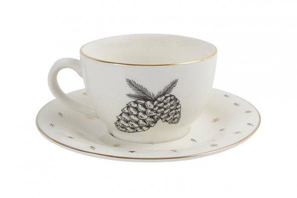 Porland Forest Tabaklı Çay Fincanı 215cc 04LFH000460 ürün görseli 1