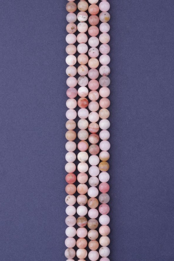 Pembe Opal Doğal Taş Dizi 8 mm Küre Kesim ürün görseli 1