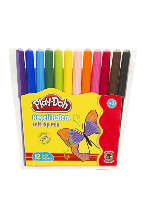 Play-Doh Keçeli Kalem Pvc 2 MM 12 Renk Keçeli Boya Kalemi ürün görseli 1