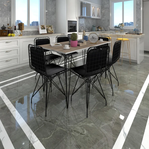 Knsz masa sandalye takımı hem75mazlum crdsyh 130*090 sm 6 sandalye syhsyh sırt minderli ürün görseli 1
