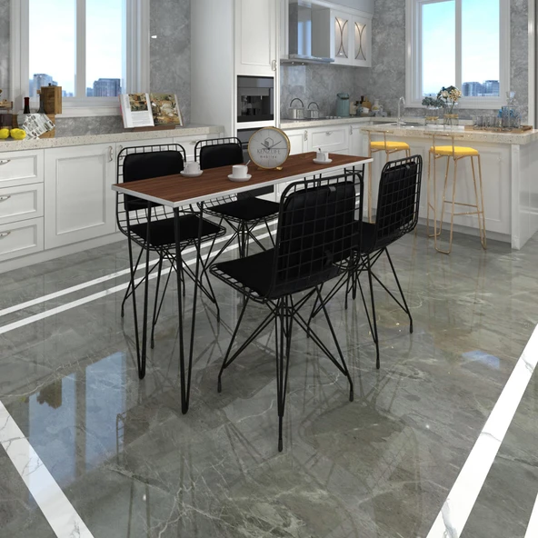 Knsz masa sandalye takımı hem75mazlum cvzsyh 140*040 sm 4 sandalye syhsyh sırt minderli ürün görseli 1