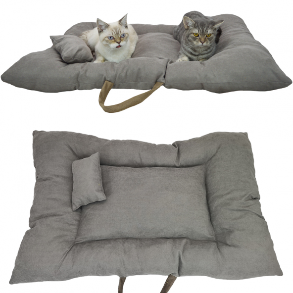 Lux Minder Kedi ve Köpek Yatağı Yastık Hediyeli Karışık Renk ürün görseli 1