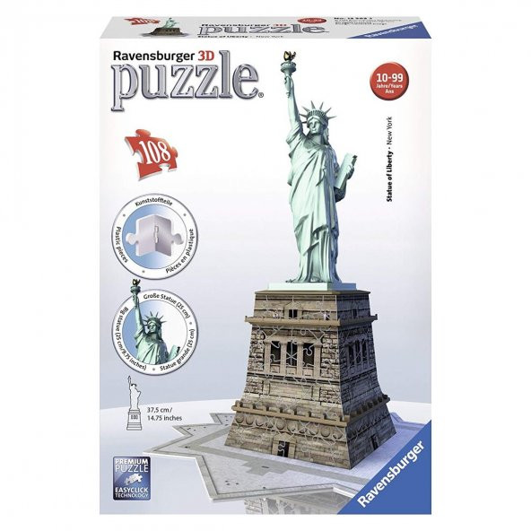 Ravensburger 3 Boyutlu Yapboz Özgürlük Anıtı Ravensburger 3D Puzzle 108 Parça ürün görseli 1