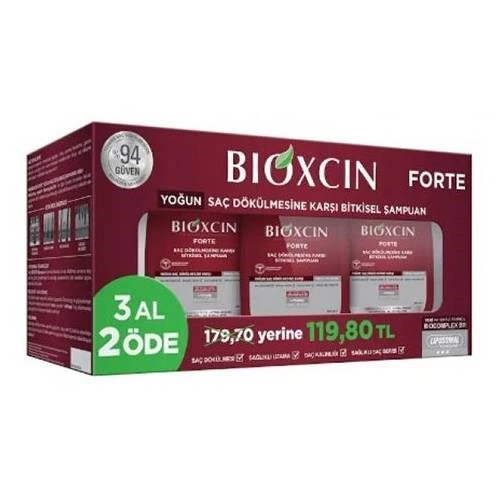 Bioxcin Forte 300 ml 3 Al 2 Öde Tüm Saçlar Şampuan ürün görseli 1
