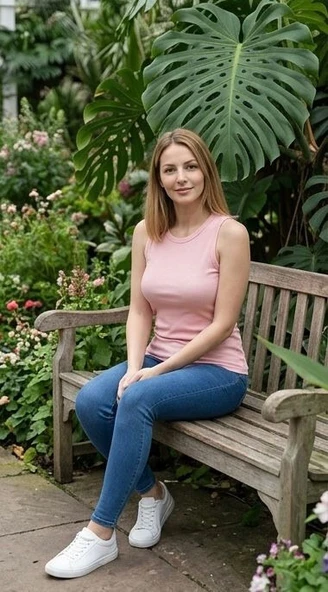 Pembe Fitilli Kolsuz Kadın Atlet - Resim 5