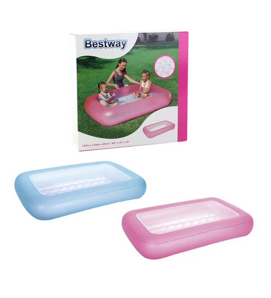 EL Pompasıyla, Bestway 51115, Şişme Zeminli Çocuk Havuzu-165x104x25 cm ürün görseli 1