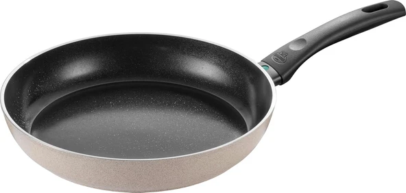 Ledro kızartma tavası, 28 cm, alüminyum, indüksiyonlu ocaklara uygun, seramik yapışmaz kaplama, Thermopoint, İtalya'da üretilmiştir, bej