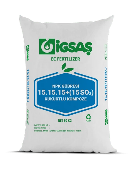 İgsaş 15.15.15 KOMPOZE TABAN GÜBRESİ - 50KG ürün görseli 1