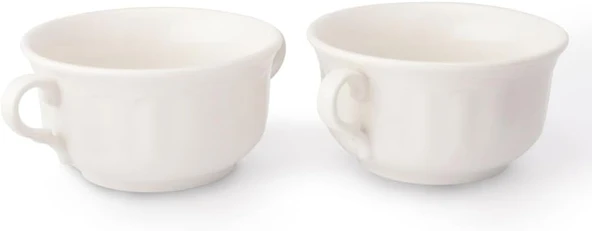 Gural Porselen Çorba Kasesi Çift Kulplu Çorbalık Porselen Çorba Kabı 13 cm 2 adet